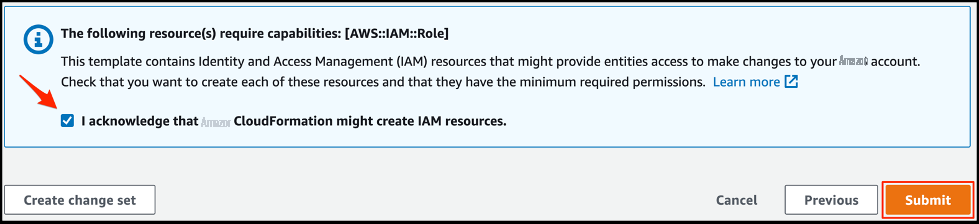 CloudFormation Acknowledgement