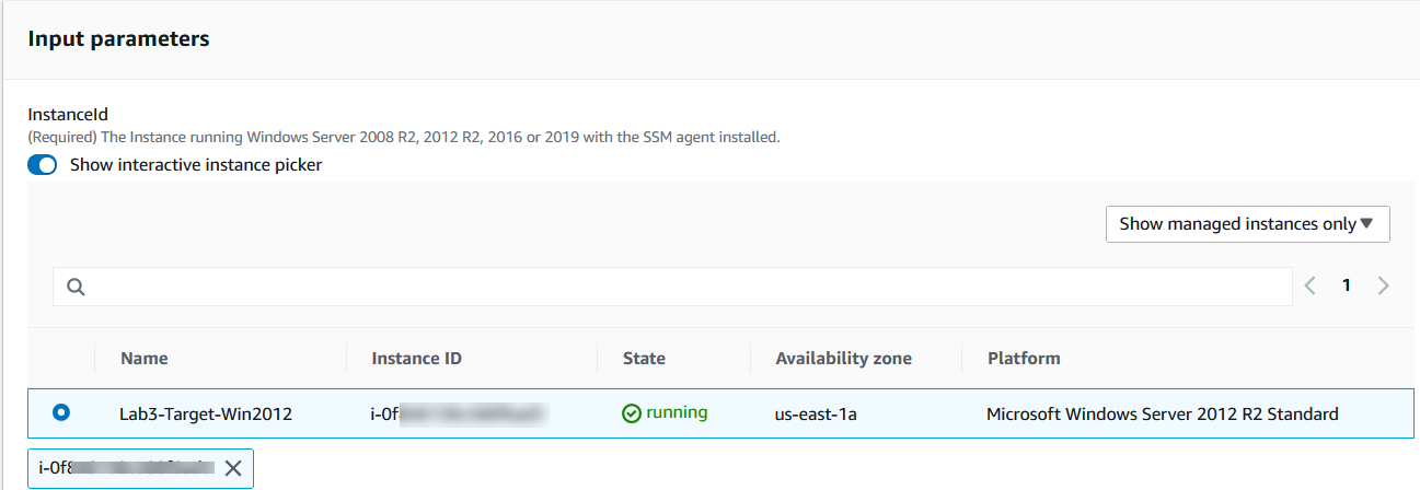 Instance state in Systems Manager