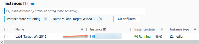 Windows 2012 Instance in EC2 Console